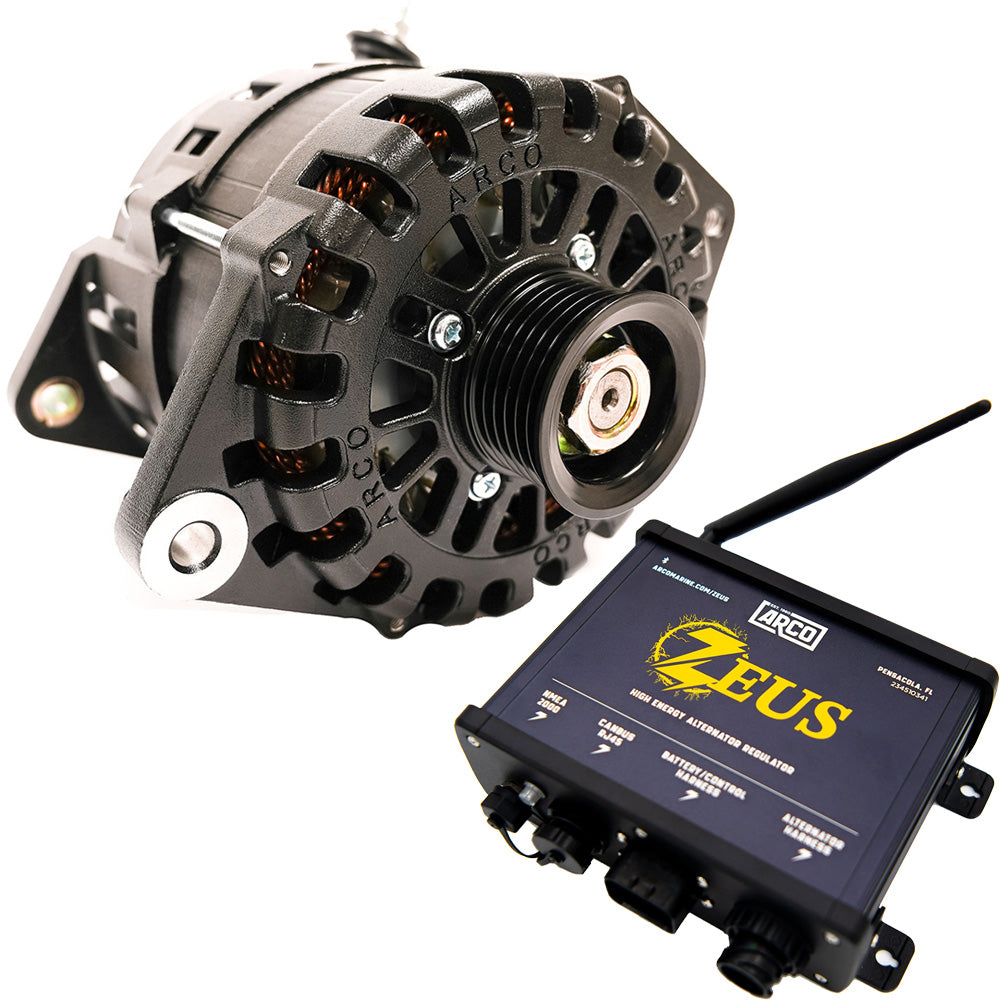 ARCO Zeus 24V 4kW Low Turn On (LTO) 3.15 Alternator w/Isolated Ground  Zeus High-Energy Alternator Regulator [4401-AZ1000]