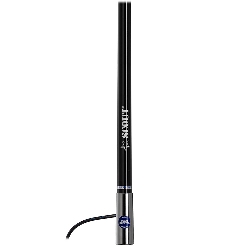 Scout Titan Series 4' Black VHF Antenna 3dB Stainless Steel Ferule w/5M RG-58 Includes PL-259 [PF AN NVHF00045T]