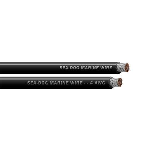 Sea-Dog 4 AWG Black Battery Cable - 100' [8004012]