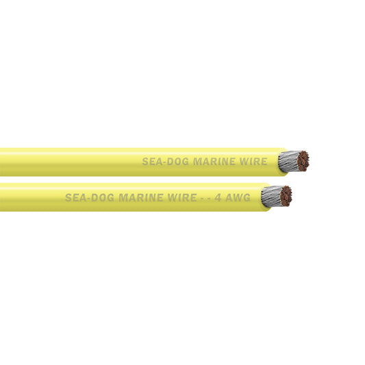 Sea-Dog 4 AWG Yellow Battery Cable - 100' [8004032]