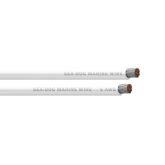 Sea-Dog 6 AWG White Battery Cable - 50' [8006051]