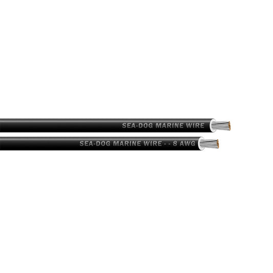 Sea-Dog 8 AWG Black Primary Wire - 50' [8008011]