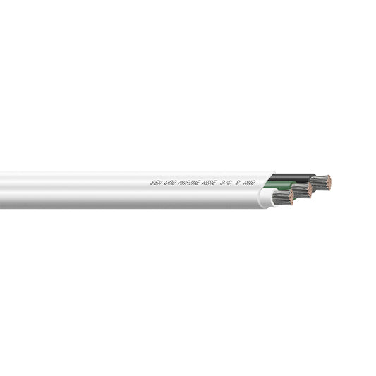 Sea-Dog 8/3 AWG Flat Triplex Wire - White/Green/Black - 50' [8008301]