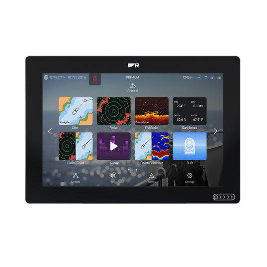 Raymarine Axiom 2 RV 12" Chartplotter/Fishfinder w/RealVision 3D Sonar, Lighthouse North America Chart  RV-100 Transducer [E70725-03-102]
