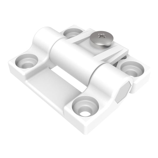 Southco Adjustable Torque Hinge, Symmetric, Medium Size, Acetal Copolymer, Natural, White [E6-10-301-10]