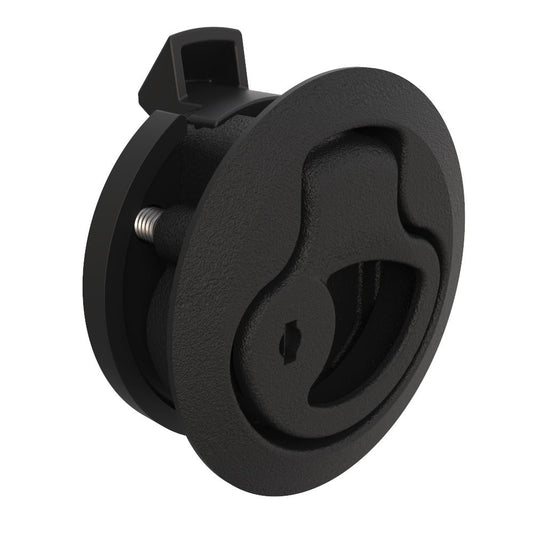 Southco Push-to-Close Latch, Medium Size, Key Locking, 17 - 22mm Grip, Plastic, Natural - Black [M1-44]