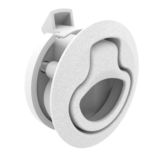 Southco Push-to-Close Latch, Medium Size, No Restriction, 17 - 22mm Grip, Plastic, Natural - White [M1-64-1]
